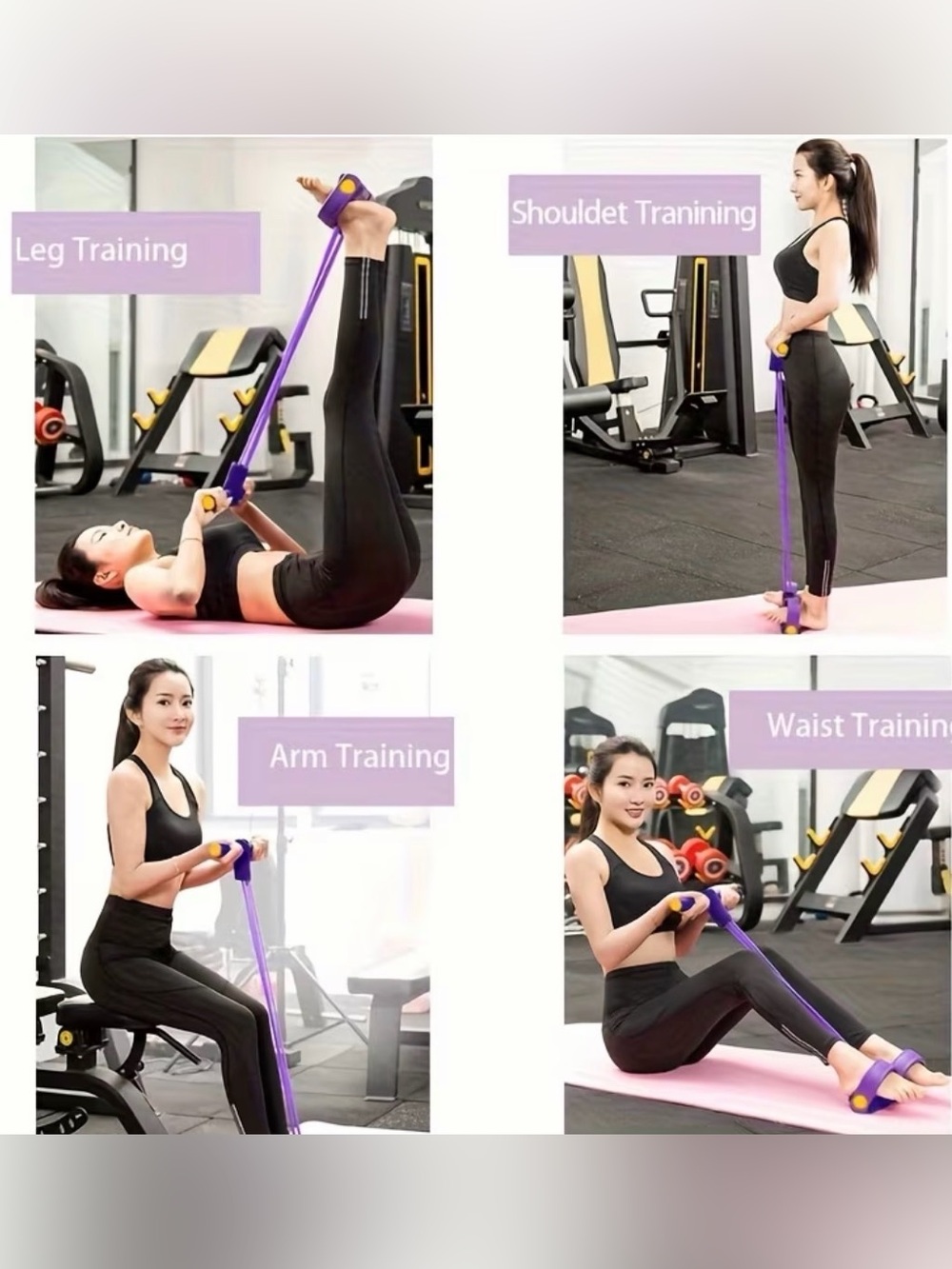 Purple Multifunction Resistance Band - Picture 3 of 5